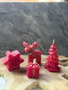 Aberto Design Christmas Candle Set14 Multicolor